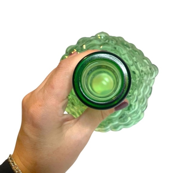 Green Glass Grape Genie Bottle Decanter - Picture 5 of 7